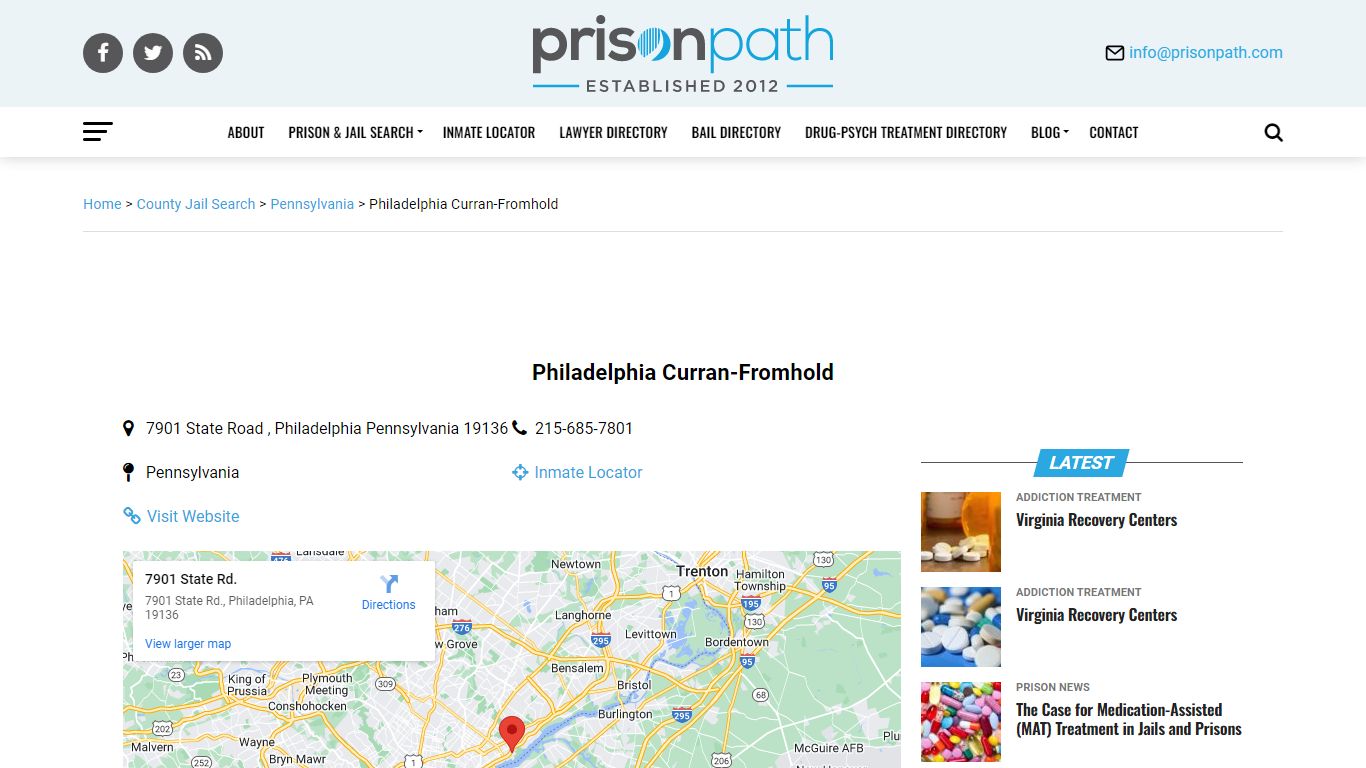 Philadelphia Curran-Fromhold - Prison Inmate Search & Locator - Prison ...